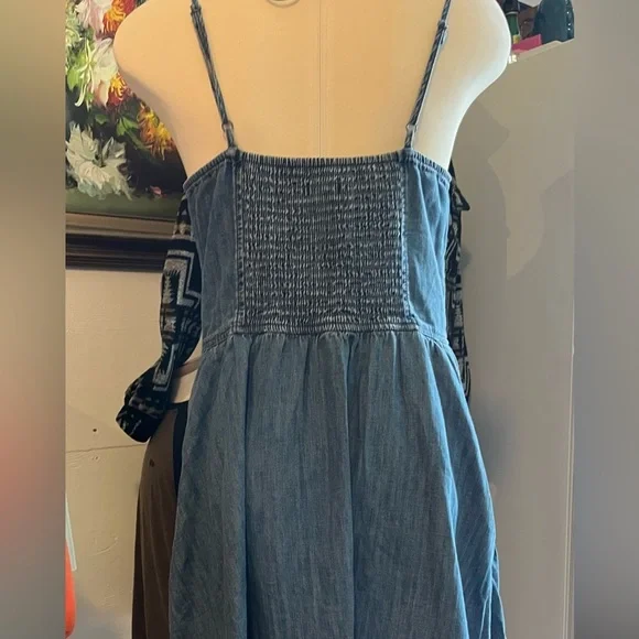 Express Blue Denim Cotton Dress size medium - Picture 4 of 7